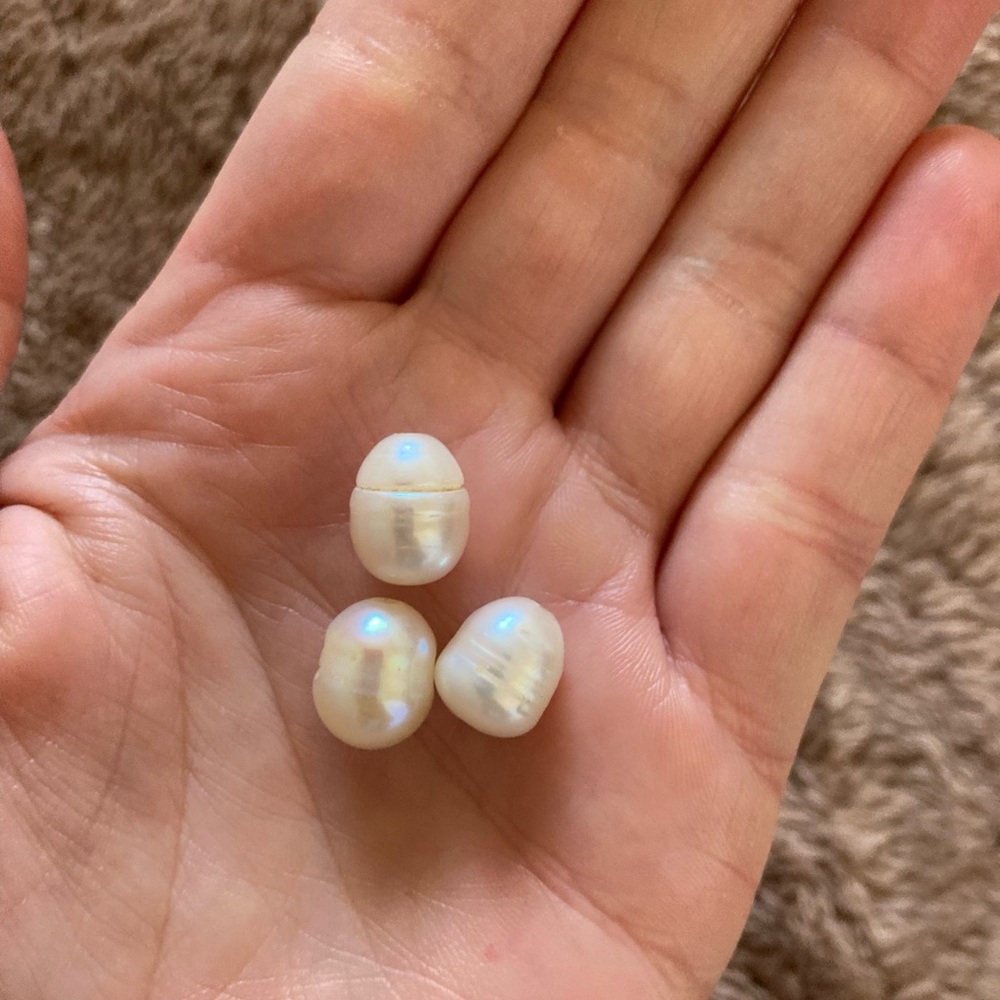 Natural Seashell and Glass Pearl Bead Lot with Organizer - Picture 8 of 10